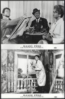 1966 ,,Hamis pénz című francia-olasz-spanyol film jelenetei és szereplői, 13 db vintage produkciós filmfotó, a film illusztrált magyar plakátját külön tételben ld. a plakátok között, 18x24 cm