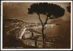 1939 Nápolyi sport bajnokságról küldött levelezőlap 8 magyar sportoló aláírásával, közötte Szabó Lór...