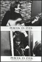 cca 1970-es évekből a ,,Percek és évek" című bolgár film jelenetei és szereplői, 17 db vintage ...