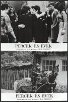 cca 1970-es évekből a ,,Percek és évek" című bolgár film jelenetei és szereplői, 17 db vintage ...