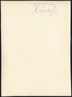 cca 1932 Kinszki Imre (1901-1945) budapesti fotóművész aláírással és pecséttel jelzett vintage fotóm...