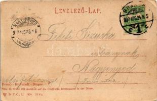 1907 Brassó, Kronstadt, Brasov; Noa, II. Wiese mit Ausblick auf die Czell'sche Bierbrauerei in ...