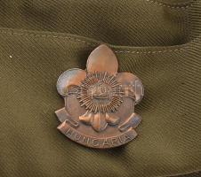 1930-1940 Hungária cserkészcsapat 2 db cserkész sapka sapkajelvénnyel + 2 db cserkészkendő / 2 boy s...