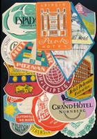 150 db Hotelcímke az 1950-70-es évekből, benne angol, francia, német, lengyel, spanyol, orosz, stb szállodákkal. / Collection of 150 luggage hotel labels