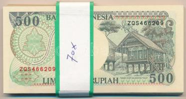 Indonézia 1992. 500R (70x, sorszámkövetők), eredeti banki kötegelővel T:I,I-
Indonesia 1992. 500 Ru...