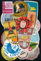 150 db Hotelcímke az 1950-70-es évekből, benne brit, német, spanyol, osztrák, portugál. ír, csehszlo...