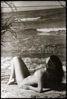 cca 1976 előtt, eltérő időpontokban, több fotómodellről készült akt felvételek, 9 db vintage NEGATÍV...