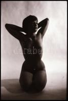 cca 1979 előtt, különböző időpontokban, több fotómodellről készült akt felvételek, 13 db vintage NEG...