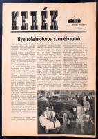1949 A Kerék c. autós-motoros műszaki folyóirat szórványszámai, 13 db, közte néhány sérült, egy szét...