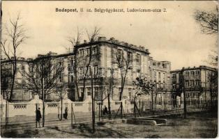 Budapest VIII. II. sz. Belgyógyászat. Ludoviceum utca 2. (mai Korányi Sándor utca) (EK)