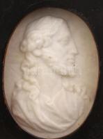 Régi Gemma, üvegezett keretben, 6x5cm