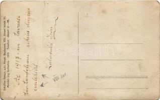 Budapest VIII. Az 1917. évi tavaszi táv. tanfolyam sikeres elvégzése emlékéül. Schäffer Ármin photo ...