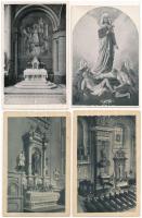 Budapest VIII. Templom belsők - 8 db RÉGI képeslap / 8 pre-1945 postcards