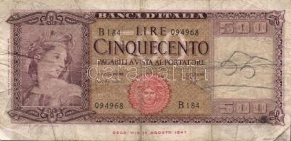 Olaszország 1947(1961). 500L T:III