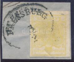 1850 1kr MP citromsárga / lemon "PRESSBURG" Certificate: Ferchenbauer