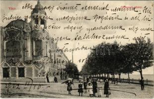 1912 Vác, Duna-parti sétány, szecessziós épület. Demjén Lajos kiadása (EK)