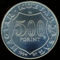 1994. 500Ft Ag "Kossuth" T:BU Csak 10.000db! Tanúsítvánnyal!