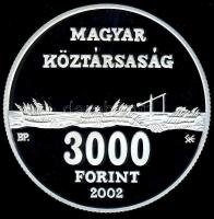 2002. 3000Ft Ag "Hortobágyi Nemzeti Park" T:PP Csak 5000db! Tanúsítvánnyal!