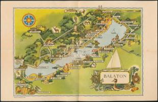 1951 A Balato grafikus térképe 18x28 cm