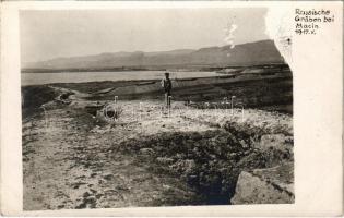 1917 Russische Gräben bei Macin / Orosz lövészárkok Romániában, Macinban / WWI Russian military trenches in Macin. photo
