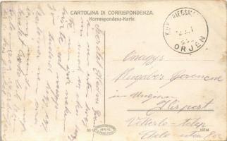 K.u.K. Kriegsmarine. Unsere Dreaugnouth im Feuer / Osztrák-magyar haditengerészet csatahajója tüzelé...