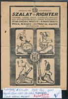 1929 Pécs, Szalay és Richter fegyver, lőszer, rádió, stb üzlet reklám