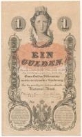 1858. 1G Ww 26 vízjeles papíron T:III- / Austrian Empire 1858. 1 Gulden Ww 26 on watermarked paper C:VG Adamo G87