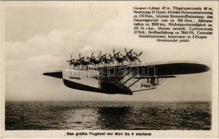 Riesenflugzeug Do X m. neuen Motoren / German Dornier Do X largest, heaviest, and most powerful flying boat / Német Dornier Do X, a világ legnagyobb repülő hajója, hidroplán