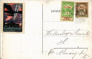 1917 Lányi Antal magyar katonai pilóta repül / Hungarian military pilot in the air + "1917 Buda...