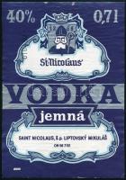 Liptószentmiklós Vodka címke