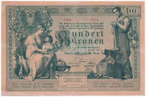 1902. 100K "Osztrák-magyar Bank" "1074 75422" T:III,III- restaurált / Austro-Hun...
