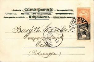 1900 Szecessziós hölgy / Art Nouveau lady. litho