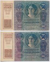 1914. 50K piros "MAGYARORSZÁG" felülbélyegzéssel (5x) T:III Adamo K24B