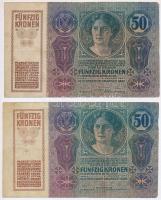 1914. 50K piros "MAGYARORSZÁG" felülbélyegzéssel (5x) T:III Adamo K24B