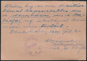 1946 (26. díjszabás) Levelezőlap 10 x 5ezer adópengő bérmentesítéssel / Postcard with 10 x Mi 933 &q...