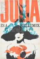 1965 ,,Júlia és a szellemek című olasz-francia film magyar plakátja, Ernyei jelzéssel, hajtogatva, 82,5x56,5 cm