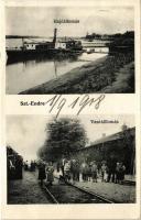 1908 Szentendre, Szt.-Endre; hajóállomás, vasútállomás (EB)