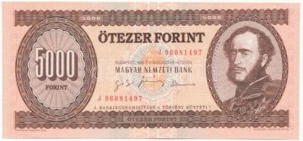 1995. 5000Ft "J 96081497" T:I / Hungary 1995. 5000 Forint "J 96081497" C:UNC Adamo F52