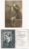 Ady Endre - 4 db VEGYES képeslap, közte 1 modern lap Ady Endre vasúti igazolványáról