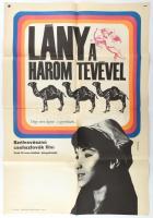 1967 ,,Lány a három tevével" című csehszlovák film magyar plakátja, Szabó Árpád jelzéssel, hajtogatva, 82,5x56,5 cm