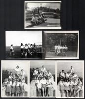 cca 1950-1970 Úttörőkről készült fotók, 12 db, közte több feliratozva, 12x9 cm