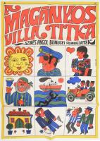 1968 ,,A magányos villa titka című angol film magyar plakátja, Kovács V. 68 jelzéssel, hajtogatva, 82,5x56,5 cm