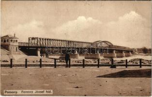 Pozsony, Pressburg, Bratislava; Ferenc József híd. Hardtmuth E. kiadása / bridge