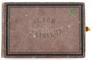 32 szentkép egy jó állapotú régi albumban, mind lovakat is ábrázoló