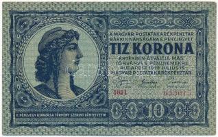 1919. július 15. 10K 1011 043015 T:III szép papír / Hungary 15th July 1919. 10 Korona 1011 043015 C:F fine paper Adamo K12