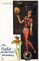 Fiscalitis. An orchid (awkward) question. Raphael Tuck & Sons Fiscal Series 6139.