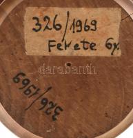 Fekete György (1932-2020): Absztrakt forma, 1969. Faszobor. Jelzett az alján. Apró kopásnyomokkal. m...