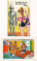 4 db MODERN erotikus humor képeslap / 4 MODERN erotic humour postcards