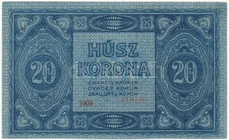 1919. július 15. 20K " 1009 019220" T:II / Hungary 15th July 1919. 20 Korona "1009 01...