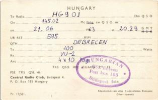 Ungarischer Paprika. QSL rádióamatőr lap. Képzőművészeti Alap Kiadóvállalat / Hungarian paprika adve...